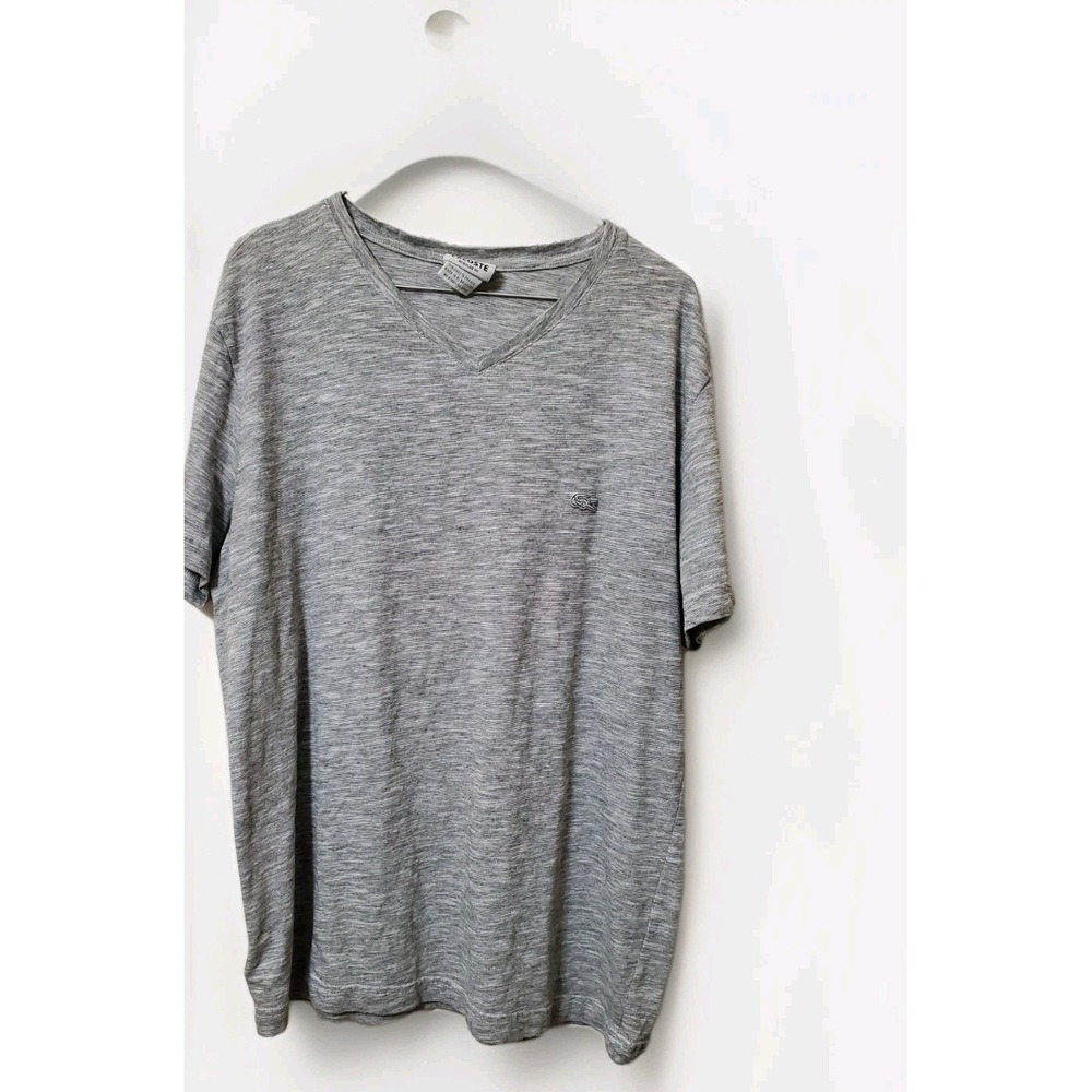 LACOSTE Men'S‎ Shirt 100% Cotton Size Medium 4 Gray Heathered